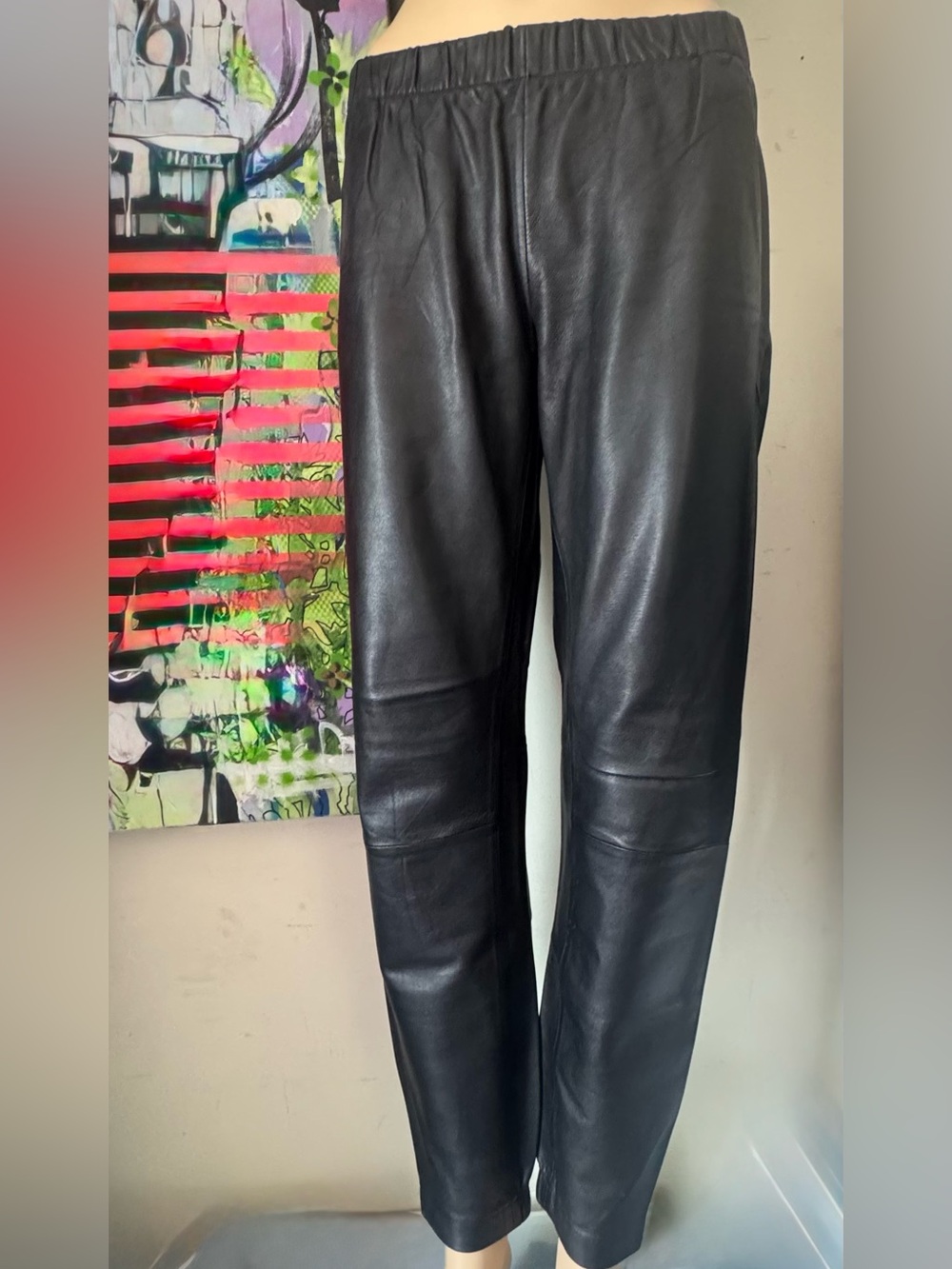 Soft Genuine Leather Joggers